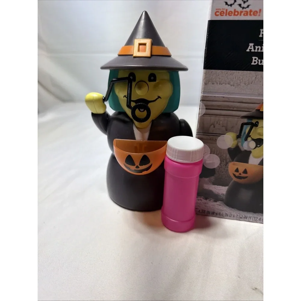 New Halloween Animated Witch Bubble Blower